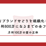 月利100万の壁の正体｜中古ブランドせどりを組織化して平均月利800万になるまでの全フェーズ